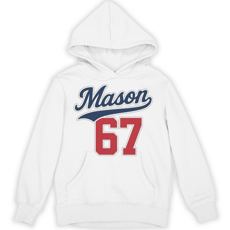 Mason 67 Jersey Baseball Men Women Boys Girls Number 6 7 Unisex Hoodie