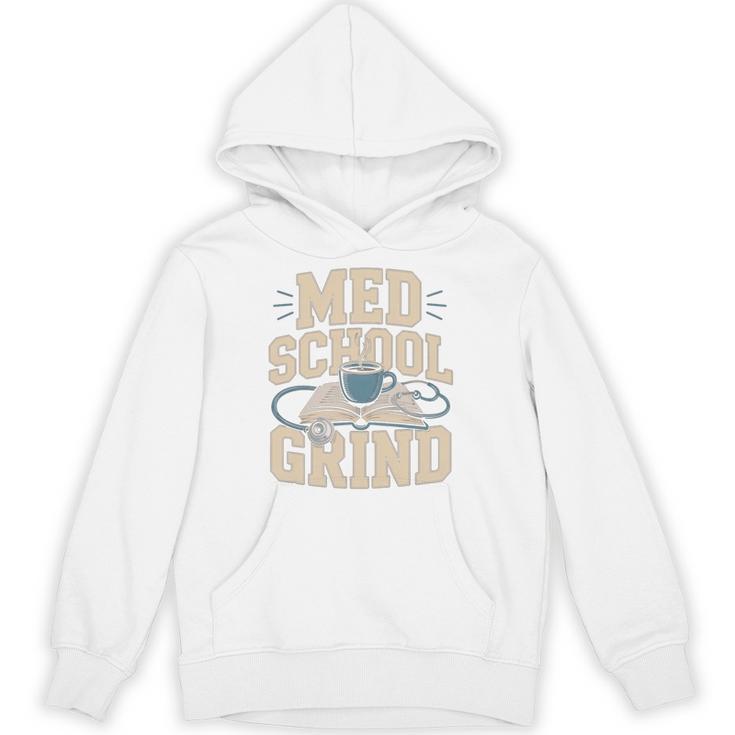 Med School Grind Coffee Book Stethoscope Study Premium Tri-Blend Unisex Hoodie