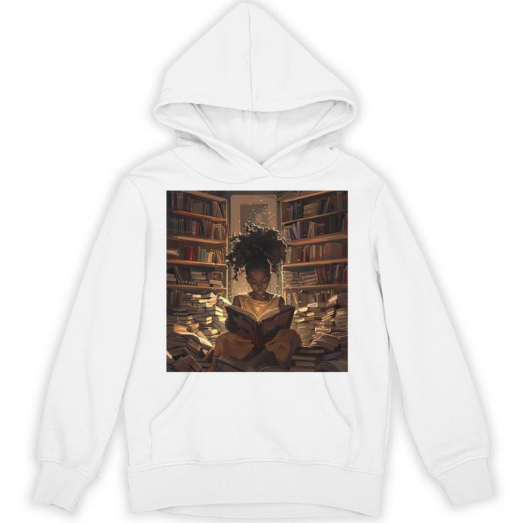 Melanin Afro Women Educated Reading Book History Comfort Colors Crop Top Unisex Hoodie