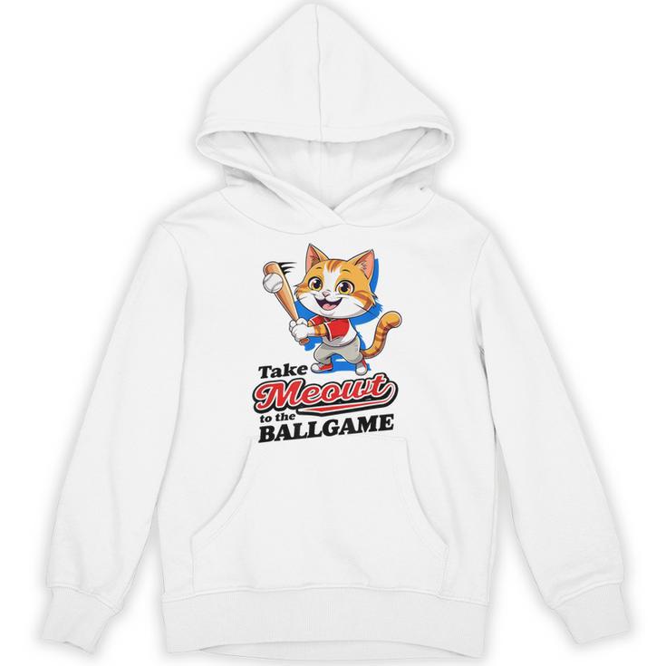 Take Meowt To The Ball Game Tee Slugger Cat Baseball Unisex Hoodie