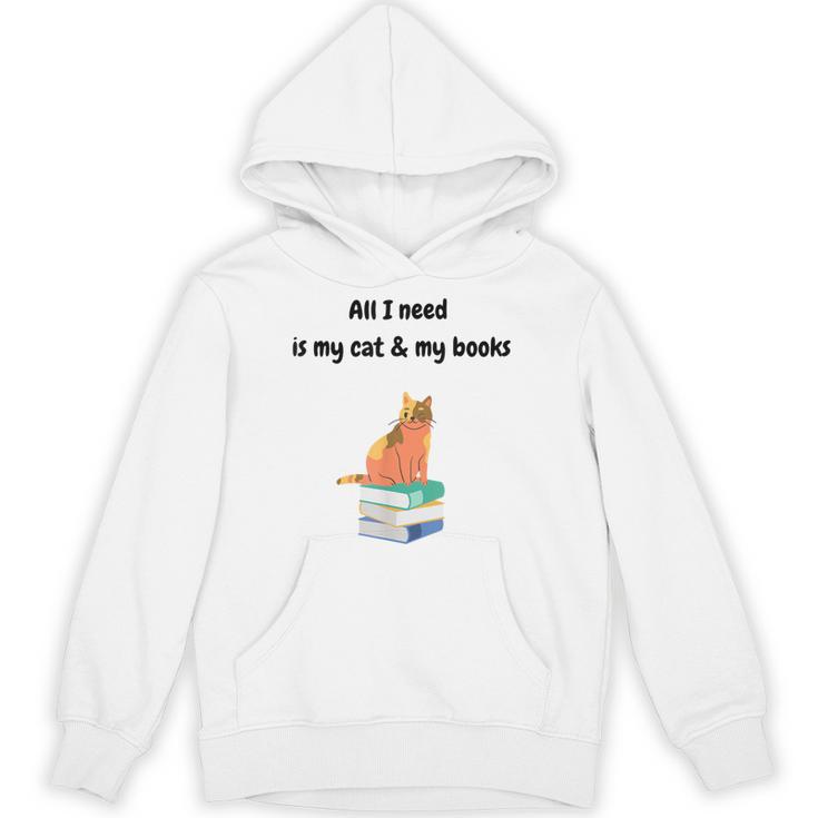 All I Need Is My Cat & Books Unisex Hoodie