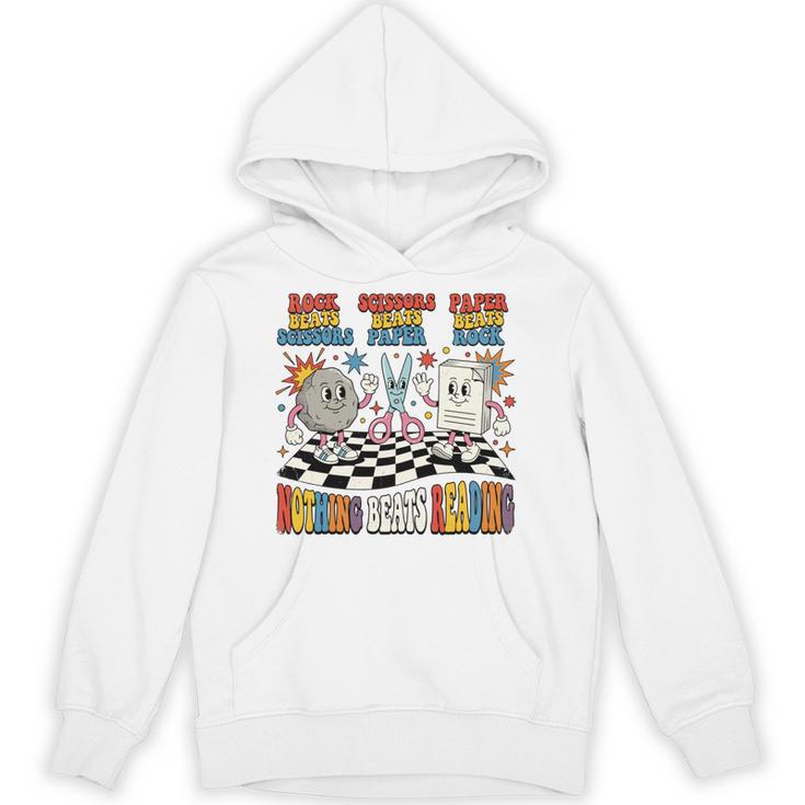 Nothing Beats Reading Rock Paper Scissors Book Love Unisex Hoodie