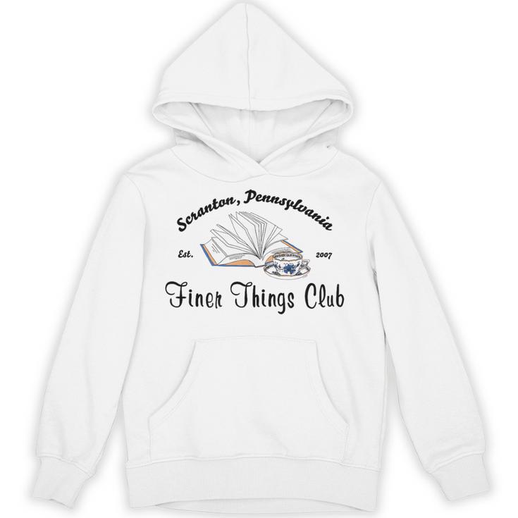 The Office Finer Things Club With Book Unisex Hoodie The Office Finer Things Club With Book Unisex Hoodie