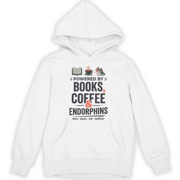 Powered By Books Coffee Endorphins Running Reader Runner Unisex Hoodie