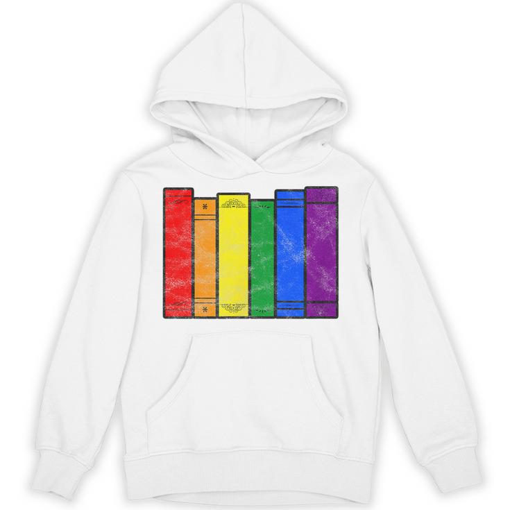Pride Flag Books Bookish Rainbow Queer Reader Gay Writer Unisex Hoodie