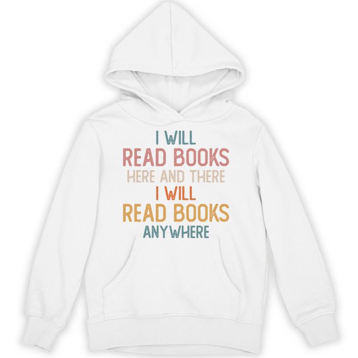 I Read Books Anywhere I Love Heart Books Bookworm Unisex Hoodie