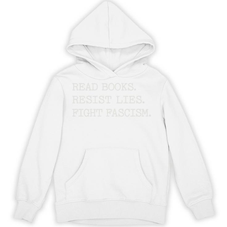 Read Books Resist Lies Fight Fascism Comfort Colors Crop Top Unisex Hoodie
