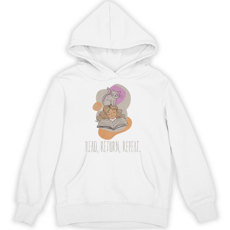 Read Return Repeat Book Lover Cat Reading Library Premium Tri-Blend Unisex Hoodie
