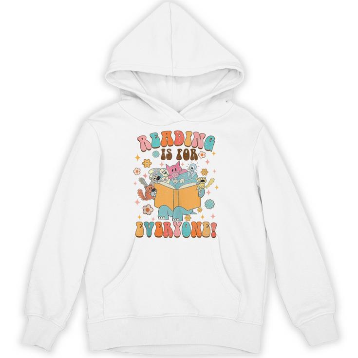 Reading Is For Everyone Book Lover Bookworm Bookish Groovy Unisex Hoodie