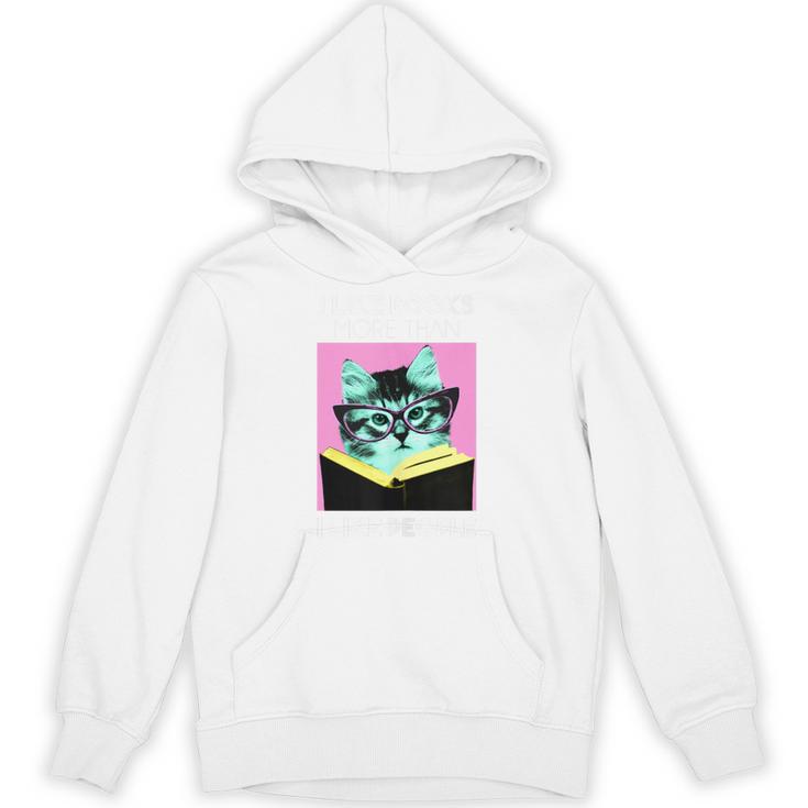 Reading Kitty I Like Books Unisex Hoodie