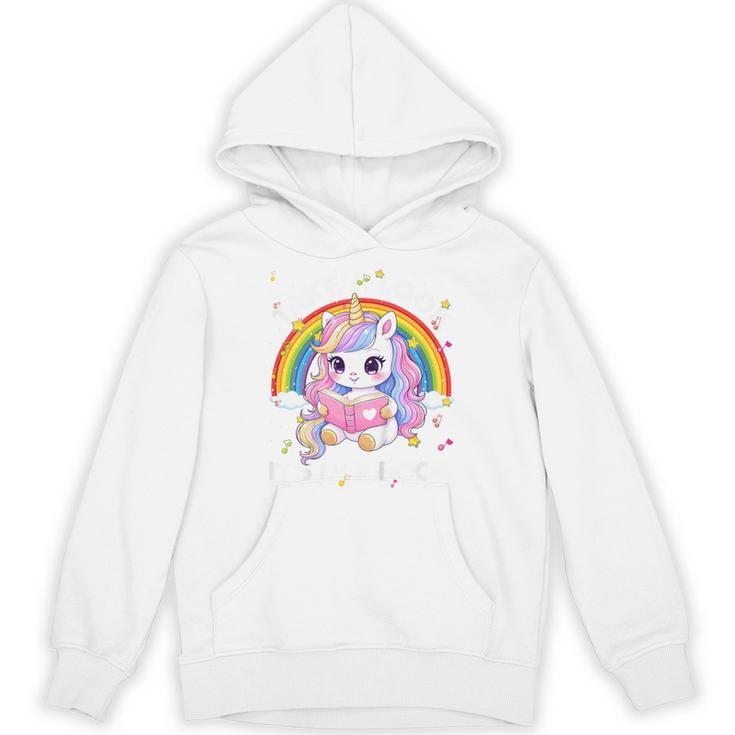 Reading Take Look Its In A Book Toddler Girls Rainbow Lover Unisex Hoodie