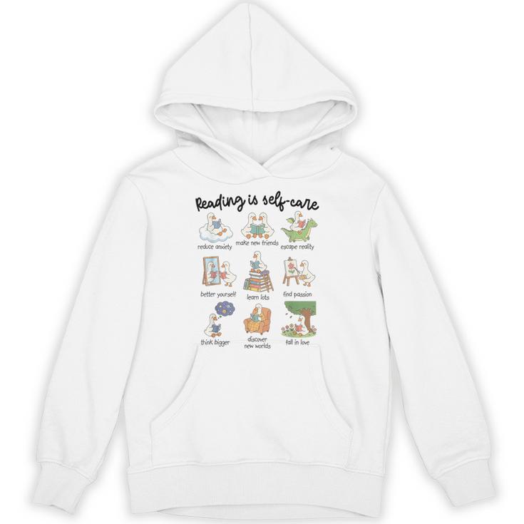 Reading Is Self-Care Silly-Goose Reading Book Bookish Reader Unisex Hoodie