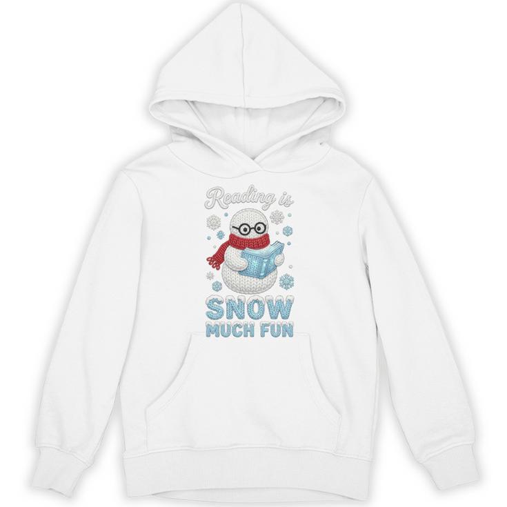 Reading Is Snow Much Fun Book Lover Winter Snowman Humor Unisex Hoodie