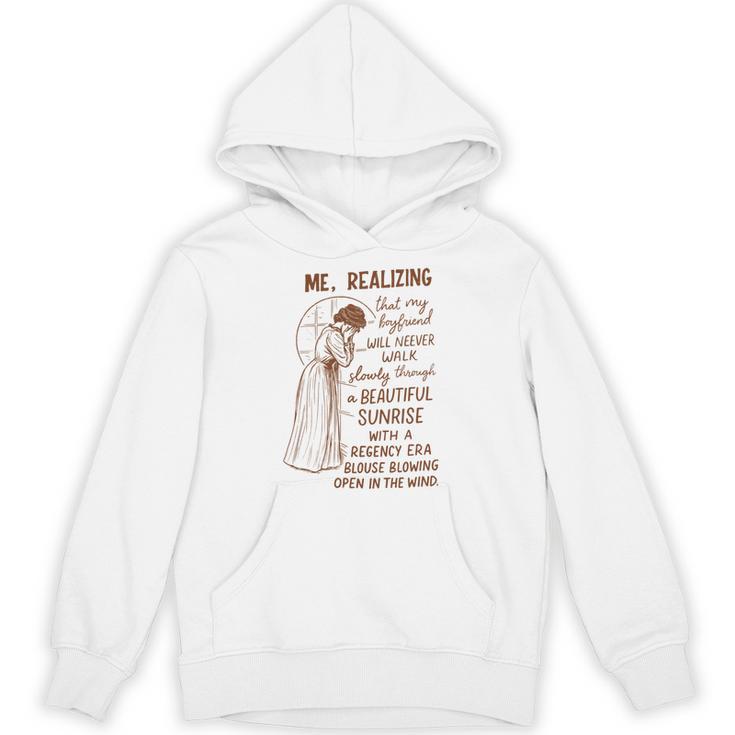 Romance Book Reader Bookish Me Realizing That My Boyfriend Unisex Hoodie