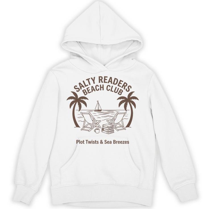Salty Readers Beach Club Books Plot Twists & Sea Breezes Premium Tri-Blend Unisex Hoodie