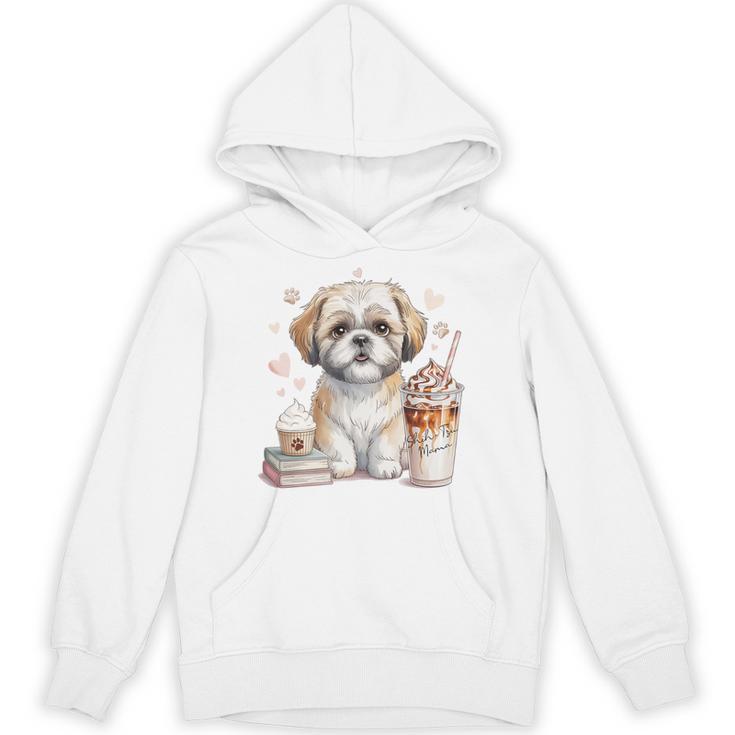 Shih Tzu Treats Books And Coffee Shih-Tzu For Dog Moms Premium Tri-Blend Unisex Hoodie