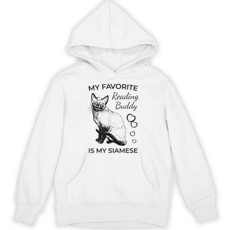 Siamese Cat Reading And Books Unisex Hoodie