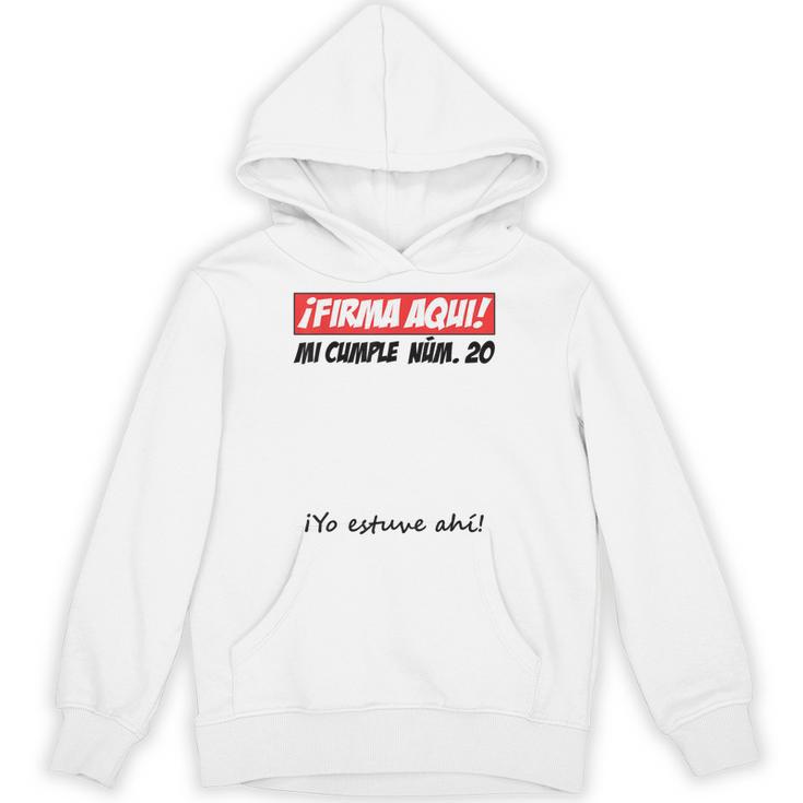 Signature Aqui 20th Birthday I Guest Book Unisex Hoodie