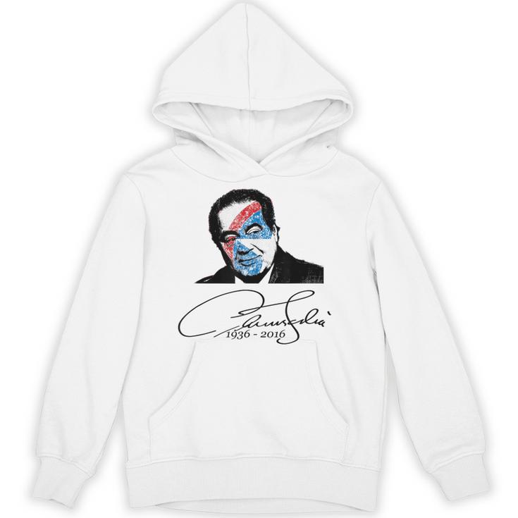 Signature And Bust Antonin Scalia Tshirt Justice Scalia Book Unisex Hoodie