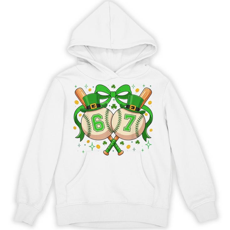 Six Seven 67 Meme Baseball Coquette Bow St Patrick's Day Unisex Hoodie