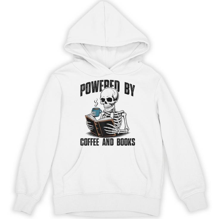 Skeleton Reading Book With Coffee Unisex Hoodie
