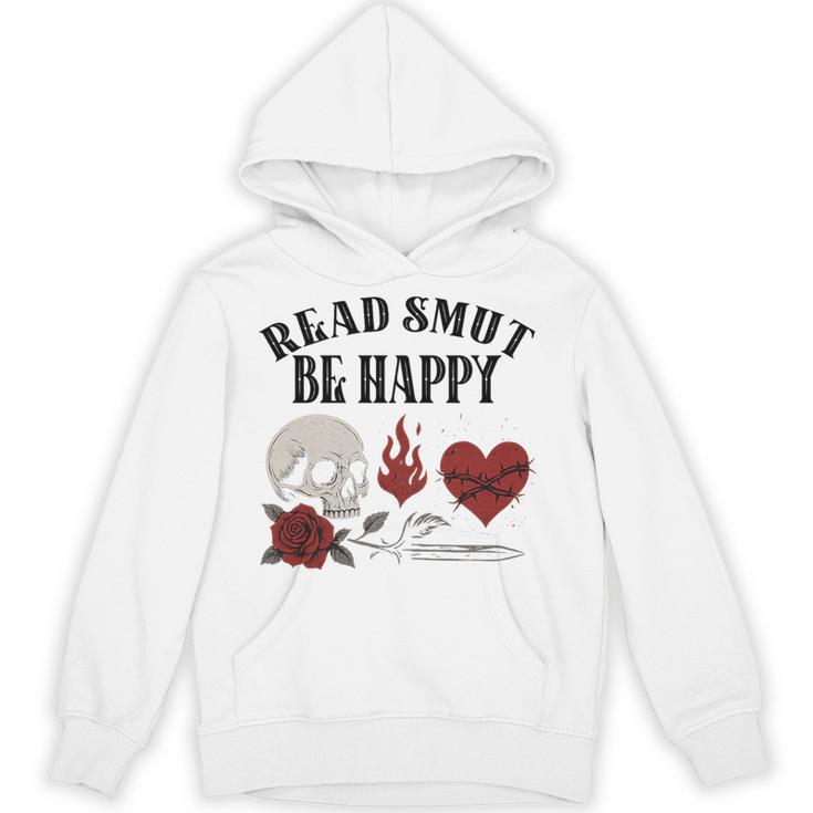 Smutt Book Merch Read Smut Be Happy Dark Romance Triggers Premium Tri-Blend Unisex Hoodie