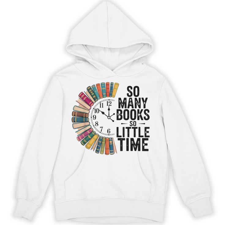 So Many Books Little Time Retro Bookish Book Lover Unisex Hoodie