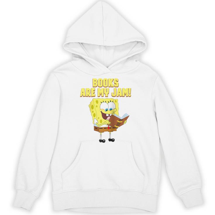 SpongeBob Loves Reading Books Are My Jam Raglan Baseball Tee Unisex Hoodie