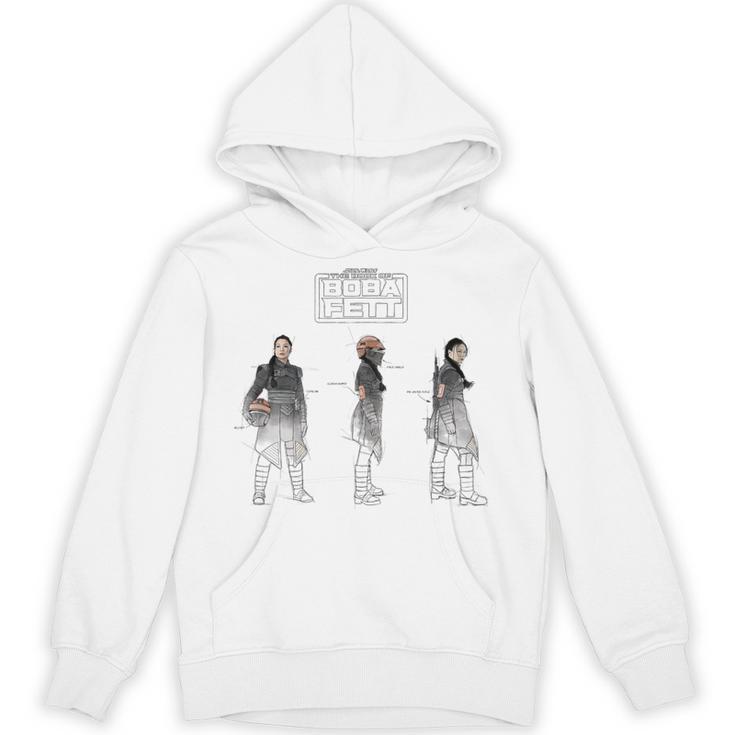 Star Wars The Book Of Boba Fett Fennec Painted Sketches Unisex Hoodie