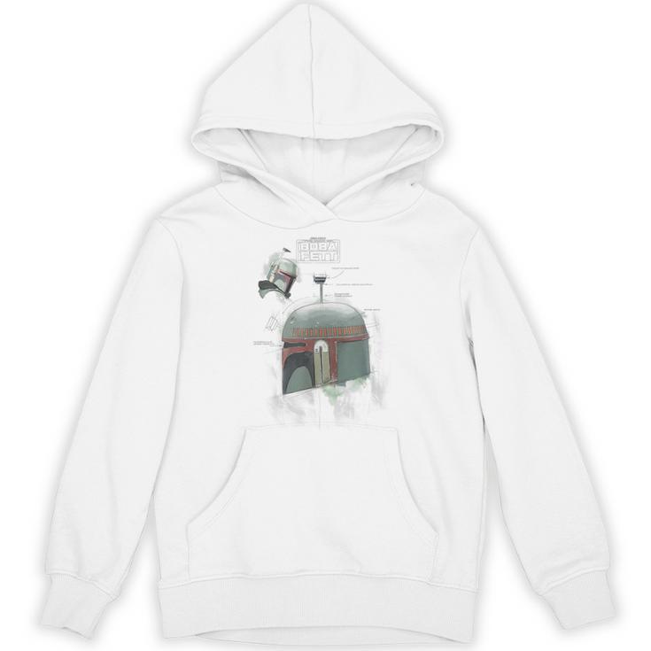 Star Wars The Book Of Boba Fett Helmet Schematic V-1 Unisex Hoodie