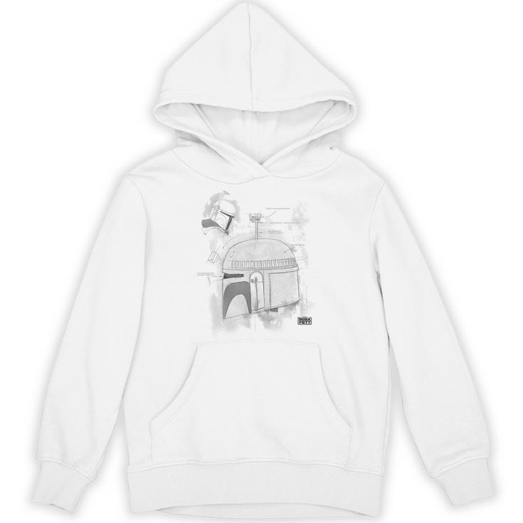 Star Wars The Book Of Boba Fett Helmet Schematic V-4 Unisex Hoodie