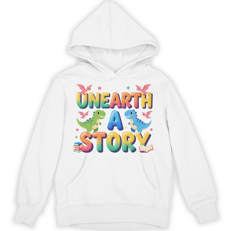 Summer Reading Unearth A Story Dinosaur Books 2026 Unisex Hoodie