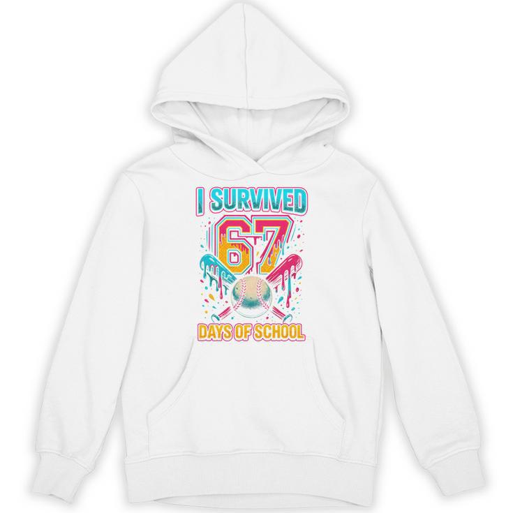 I Survived 67 Days Of School Baseball Drip Six Seven Meme Unisex Hoodie