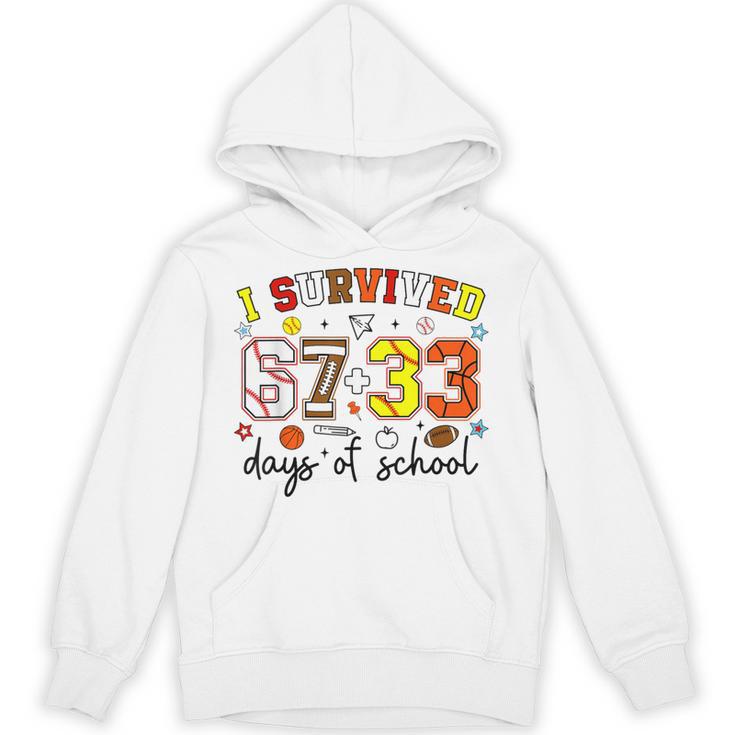 I Survived 6733 Days Baseball Football Softball 100 Days Unisex Hoodie