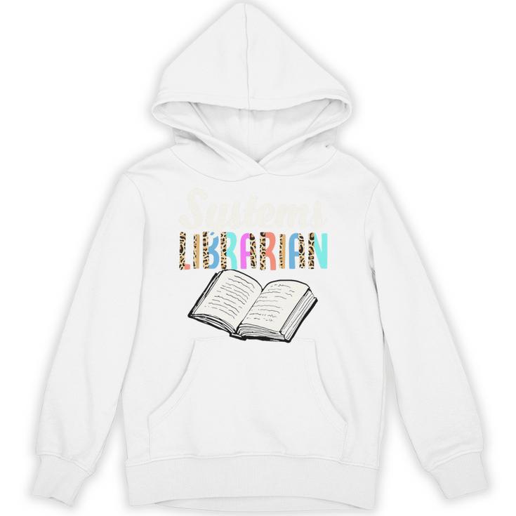 Systems Librarian Leopard Print Library Book Graphic Premium Tri-Blend Unisex Hoodie