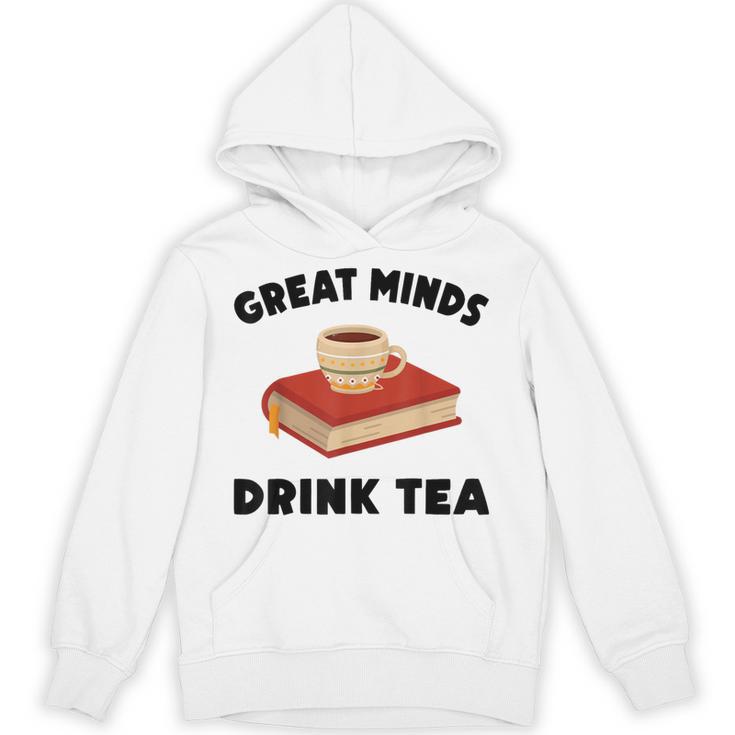 Tea Great Minds Drink Tea Apple Teacups Books Unisex Hoodie