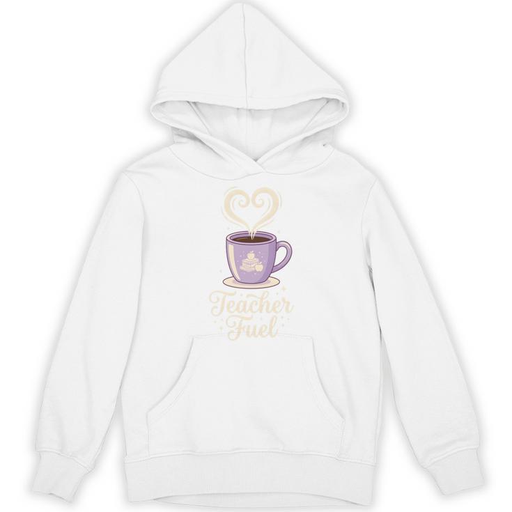 Teacher Fuel Coffee Cup Books Apples Educator Unisex Hoodie