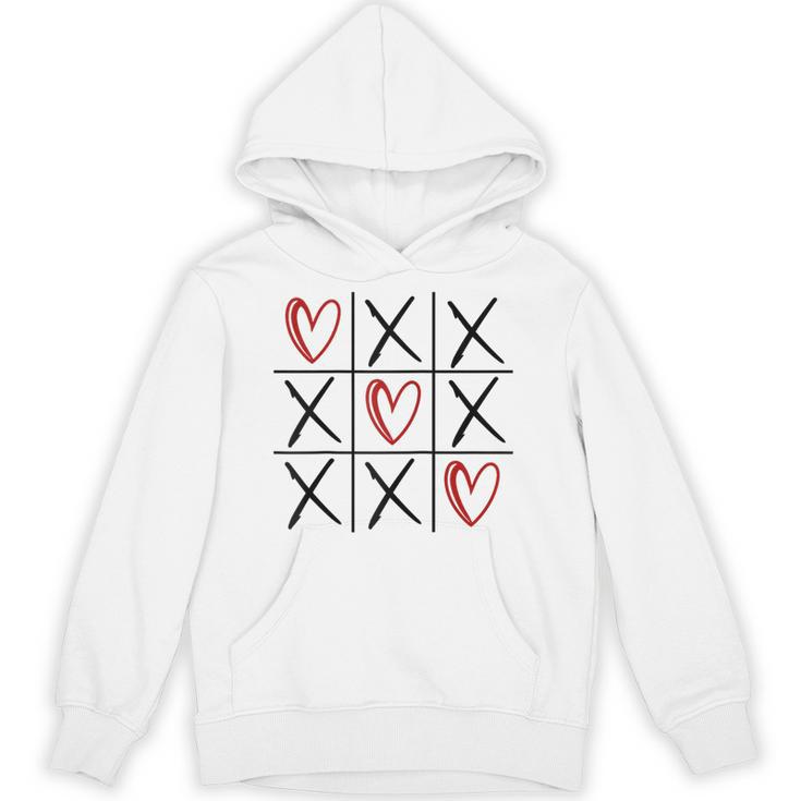 Tic Tac Toe Love Hearts Romantic Valentine Raglan Baseball Tee Unisex Hoodie