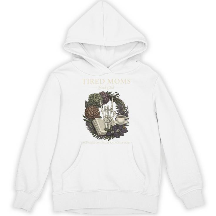 Tired Moms Book Club Dark Floral Coffee Skeleton Unisex Hoodie Tired Moms Book Club Dark Floral Coffee Skeleton Unisex Hoodie