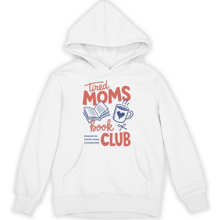 Tired Moms Book Club Mother’s Day Trendy Reading Lover Comfort Colors Crop Top Unisex Hoodie