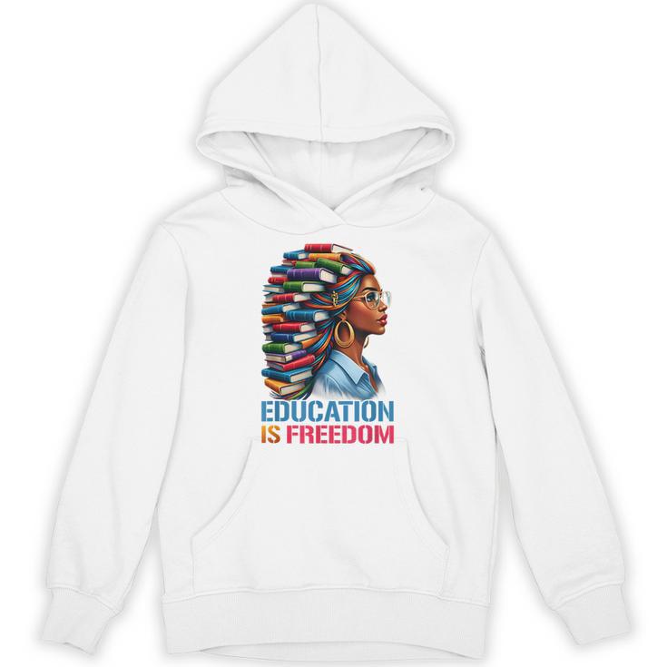 History Education Is Freedom Books Black History Unisex Hoodie
