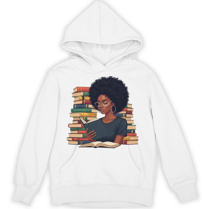 History Month Afro Women Girls Book Lover Librarian Premium Tri-Blend Unisex Hoodie