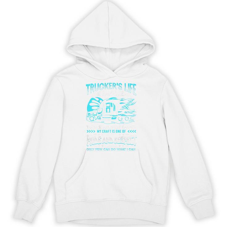 Trucker's Life 面白いトラック運転手トラックバックサイド パーカー