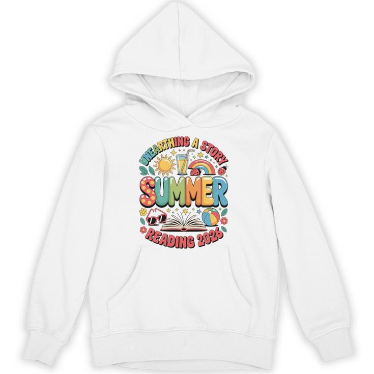 Unearth a Story Summer 2026 Summer Reading Program Book Premium Tri-Blend Unisex Hoodie
