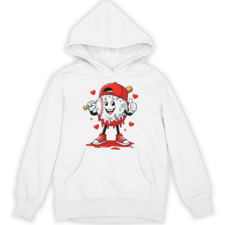 Valentine Baseball Heart Sports Men Boys Kid Unisex Hoodie