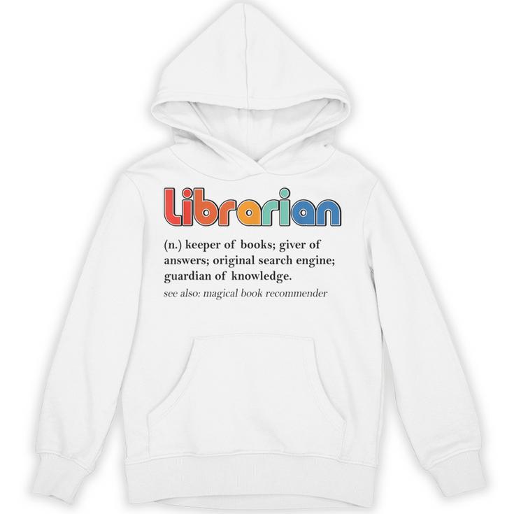 Vintage Librarian Definition Keeper Of Books Back To School Unisex Hoodie
