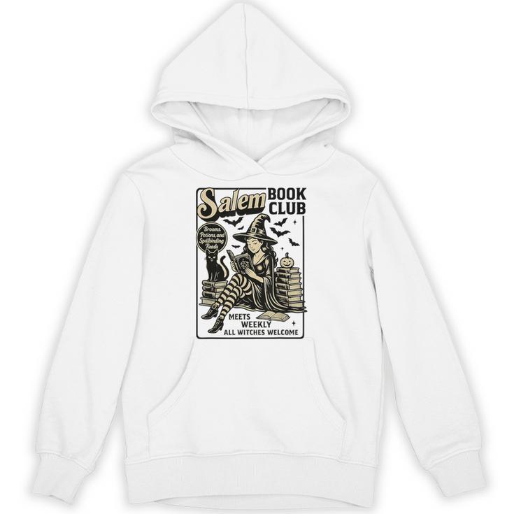 Vintage Salem Book Club Cat Bookish Spooky Halloween Unisex Hoodie