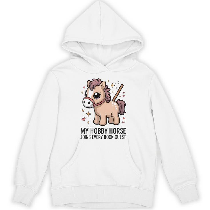 Women's My Hobby Horse Joins Every Book Quest Reading Lover Unisex Hoodie