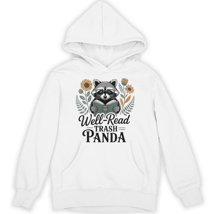 Women's Well Read Trash Panda Book Lover Raccoon Unisex Hoodie
