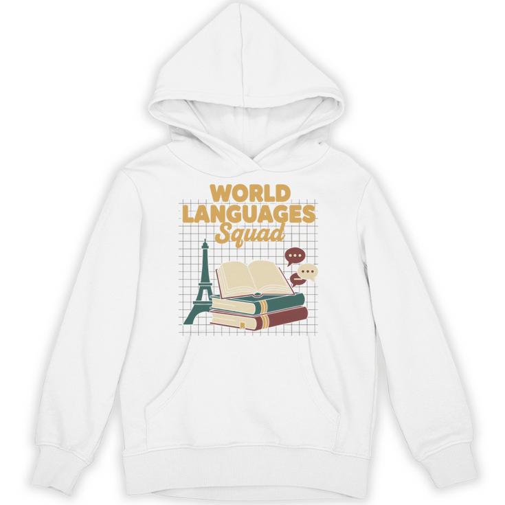 World Languages Squad Books Tower Performance Unisex Hoodie